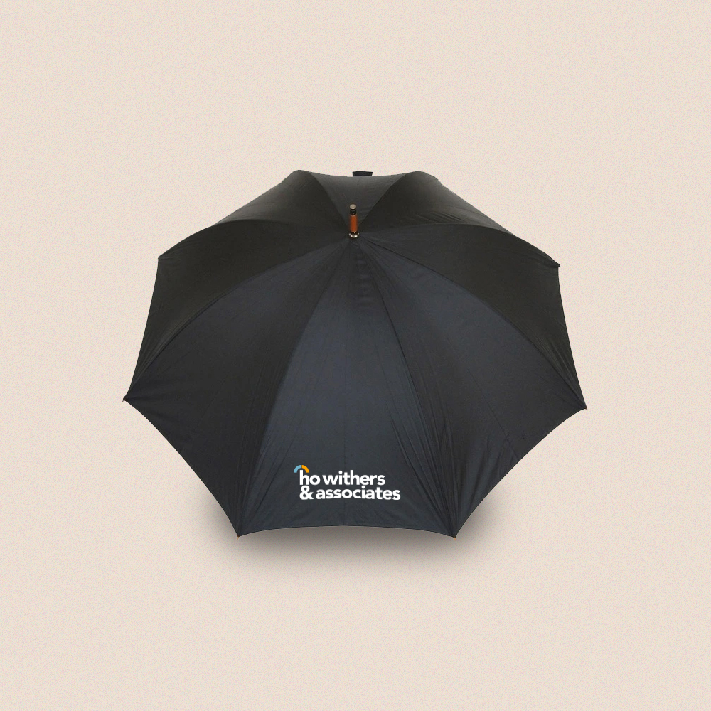 Branded umbrella for Ho Withers & Associates
